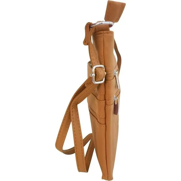 Mini Cross Body Purse Leather Small Travel Bag Multiple Pockets Adjustable Strap